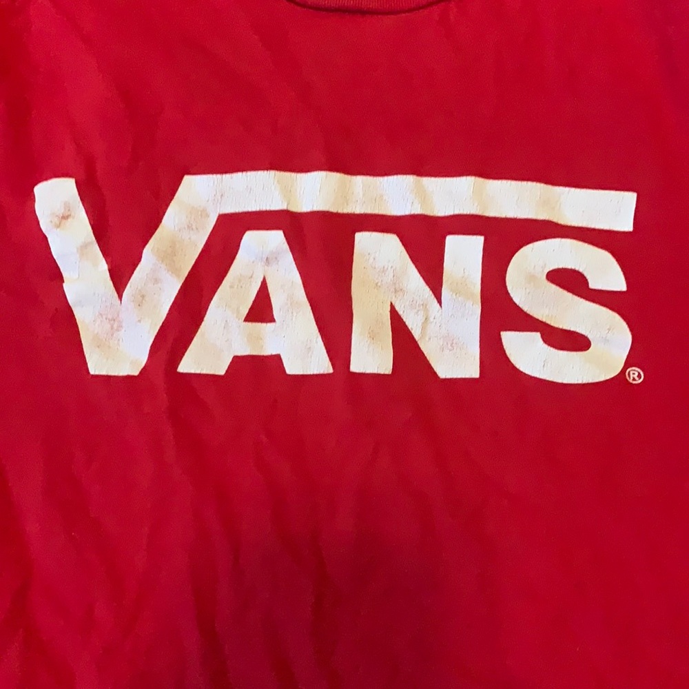 VANS red short sleeved tee S